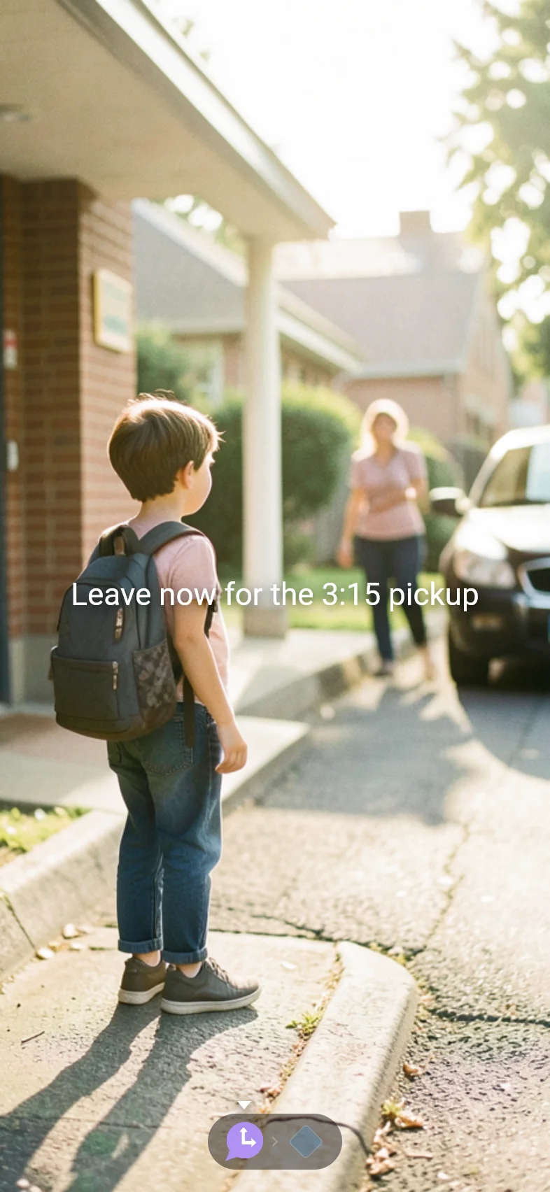 Pickup reminder with an on-your-way response
